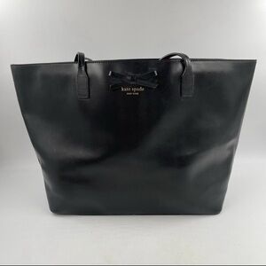 Kate Spade Women’s Black Smooth leather Large Tote Bag BRAND NEW!